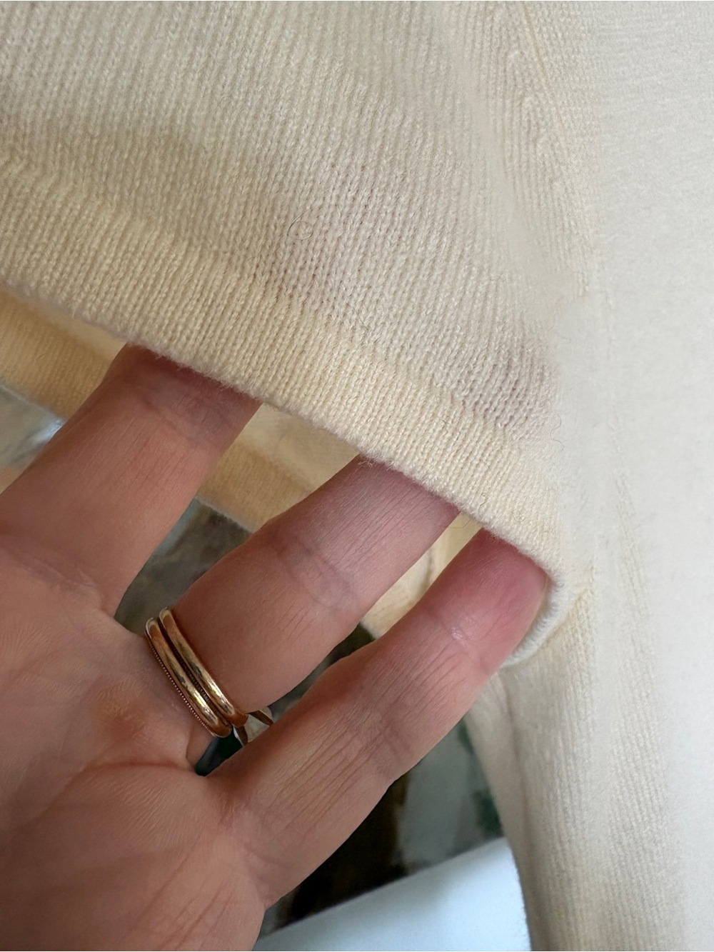 EUC Garnet Hill Cashmere Pocket Tee, sz M - Picture 3 of 8